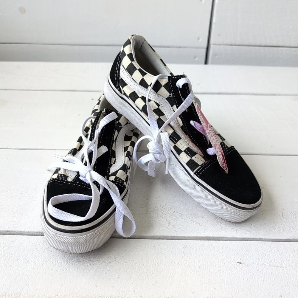 Vans Old Skool Black & White Checkerboard Sneakers Men's 5.0/Women's 6.5